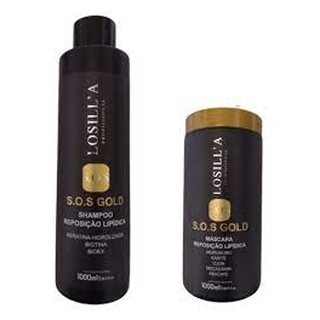 1 Shampoo Losilla Sos 1litro + 1 Máscara Sos Losilla Profissional 1 kg