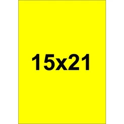 100 Cartaz Amarelo Liso Supermercado Placa Duplex Pequeno A5 15x21 cm
