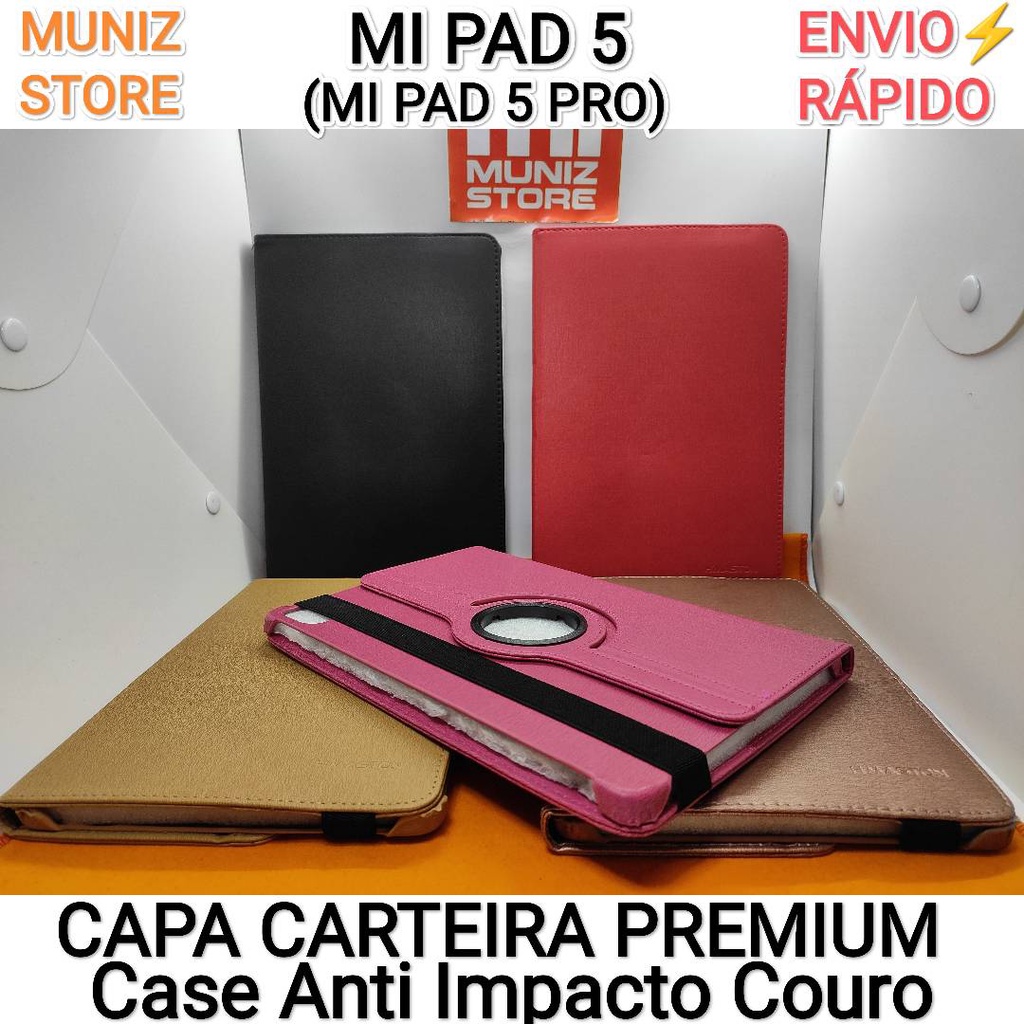 Capa Xiaomi Mi Pad 5/ 5 Pro Capinha Carteira Premium Couro Anti Impacto Protege 100% Case 360°