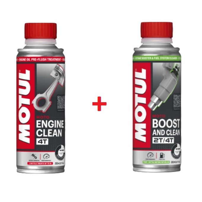 Aditivo Para Combustível Limpeza de Injetores bicos e Motor Moto - Boost + engine clean Motul