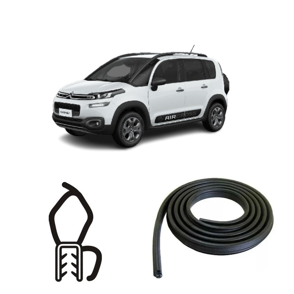 BORRACHA DO PORTA MALAS PRETA COM ABA CITROEN AIRCROSS em Oferta na Shopee
