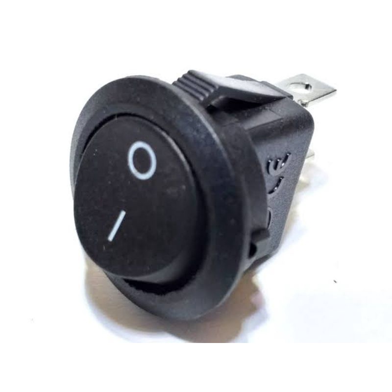 Mine Botão Interruptor Chave Tic Tac Redondo Gangorra Liga Desliga On Off 2 Polos 12/24V Bivolt