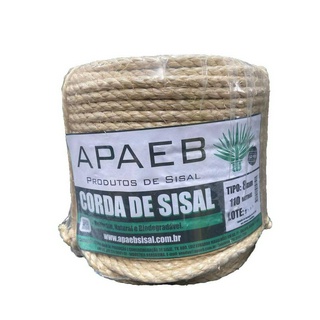 Corda Sisal 8mm X 110mts Arranhador de Gato Artesanato 3 Pernas Torcido