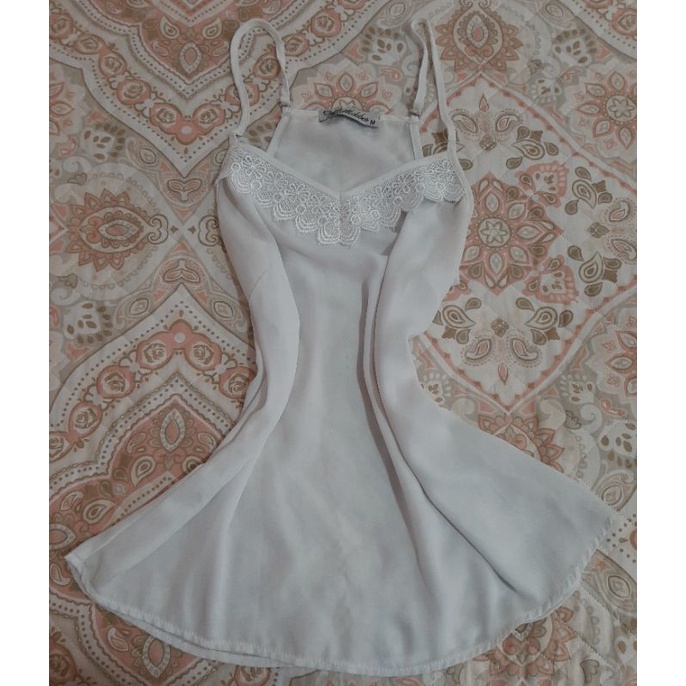 Blusa branca regata feminina com renda/rendada TAMANHO G - Bazar, brechó, mulher, babado, casual, básica, confortável
