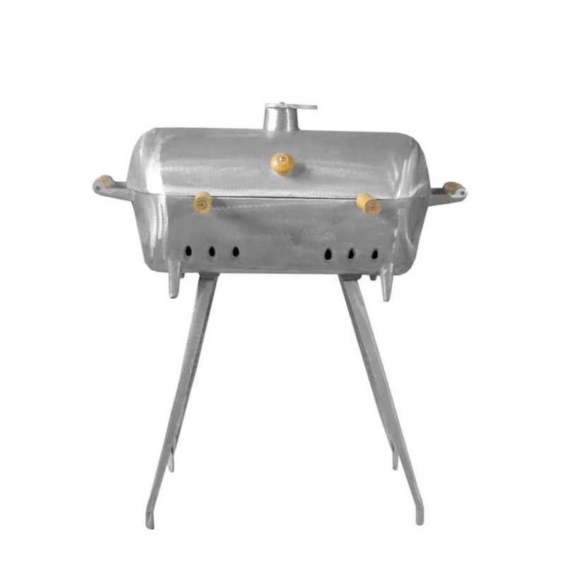 Churrasqueira De Aluminio A Bafo Com Pés Minas Brasil