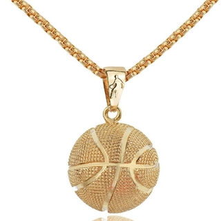 Colar Masculino Com Pingente De Ouro / Futebol / Basquete / Hip Hop