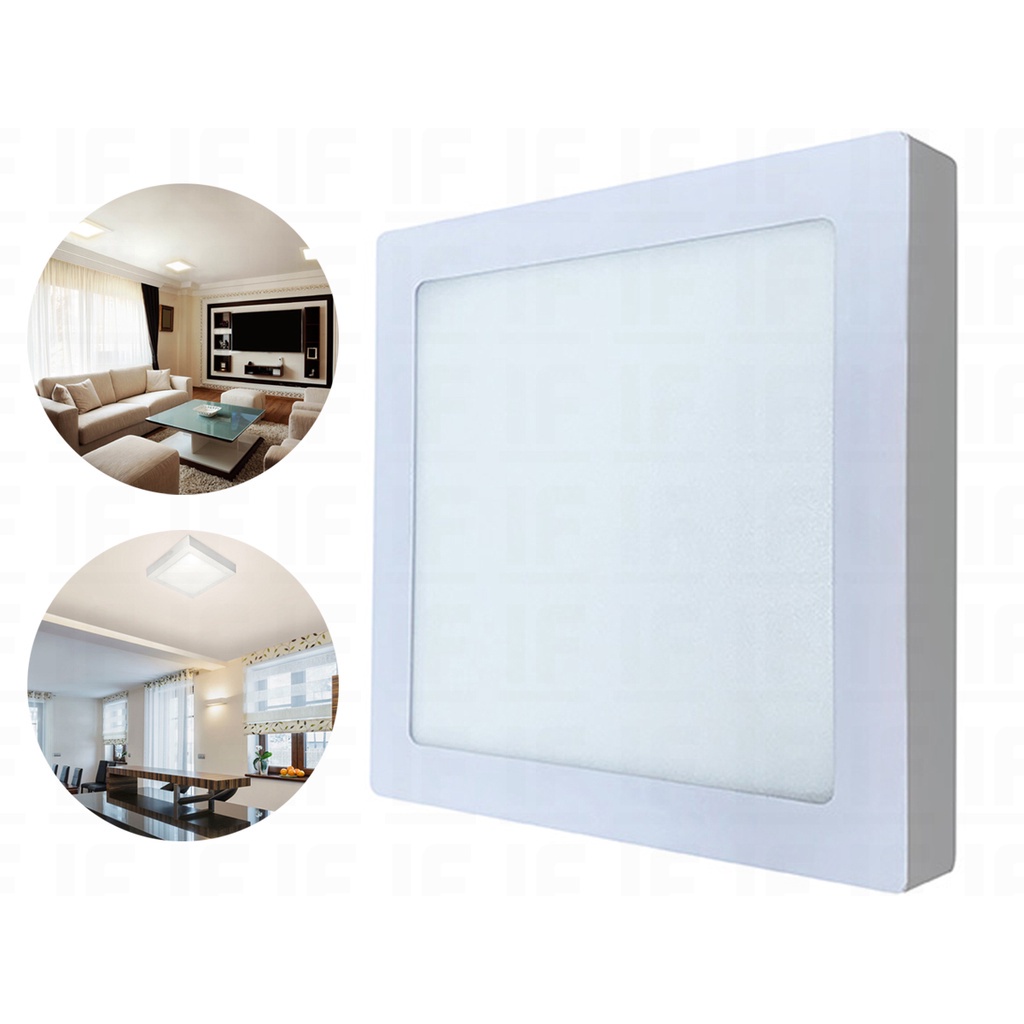 Painel Plafon Sobrepor Led 12w Quadrado Branco Frio - Home & Living