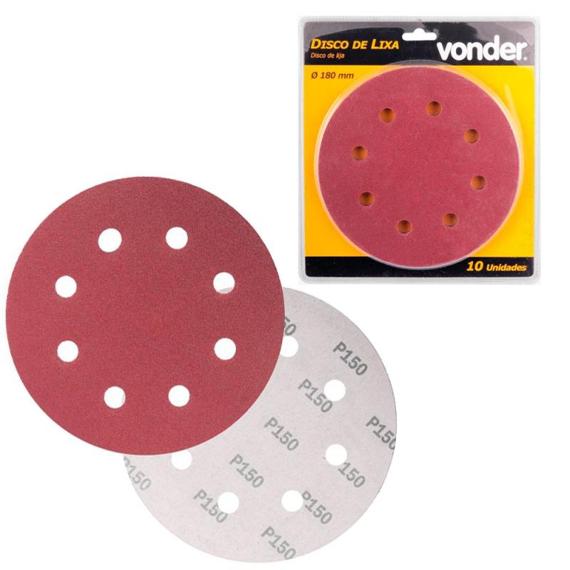 Disco de Lixa para Lixadeira de Teto LPV 750 com 10 Unidades Grão 150 VONDER em Oferta na Shopee