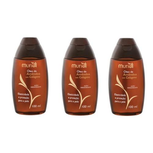 03 Óleo De Amêndoa Com Colágeno 100ml - Muriel