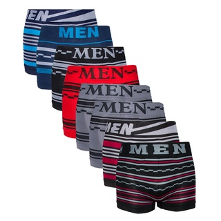 Kit 8 Cuecas Boxer Microfibra Sem Costura Infantil Men