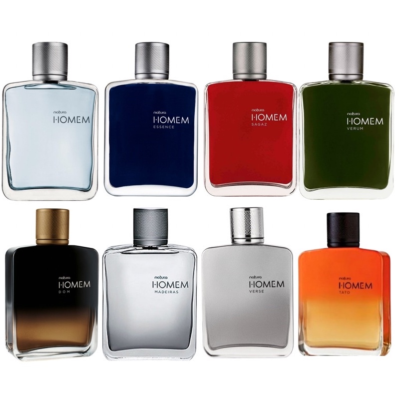Linha de Perfumes Natura Homem (Tradicional, Sagaz, Dom, Tato, Essence,  Verum, Verse) - 100ml | Shopee Brasil