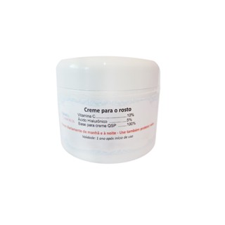 Creme com Ácido Hialurônico 5% e Vitamina C 10% - Hidratação e Rejuvenescimento em Oferta na Shopee