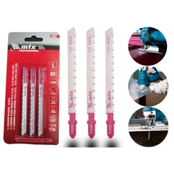 Kit Lâminas Para Serra Tico Tico 75 X 3mm Metalon Ferro Universal 3 Peças Profissional