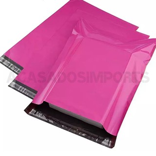 Envelope plastico de segurança 19x25 25 unidades rosa Pink sedex lacre para correios inviolavel saco saquinho plástico colorido liso Penelope Charmosa