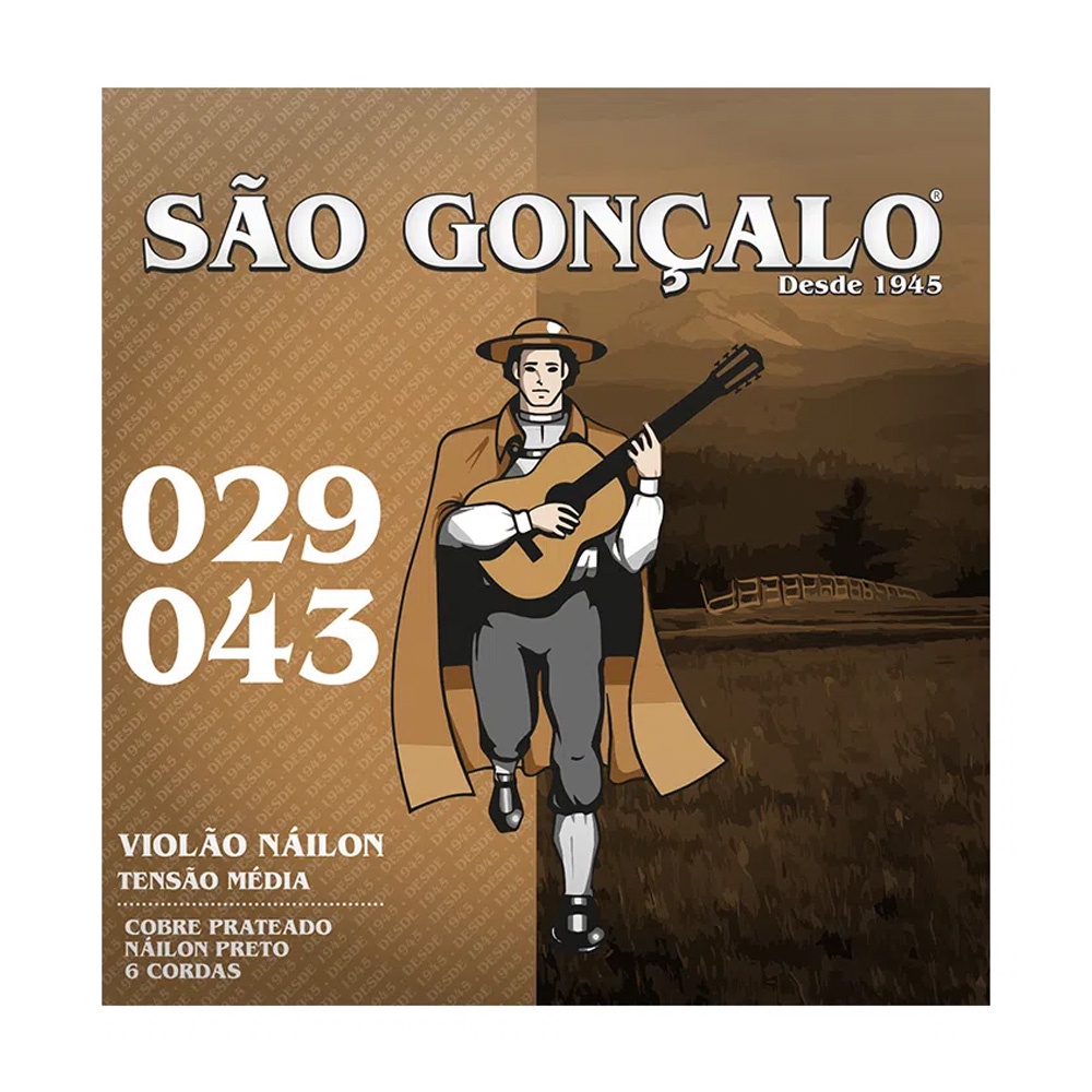 Encordoamento Violão Nylon Preto Tensão Média Com Bolinha em Oferta na Shopee
