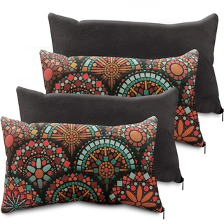 Kit 4 Capa Almofada Decorativa com Ziper Suede 30x50 Bf Colchoes