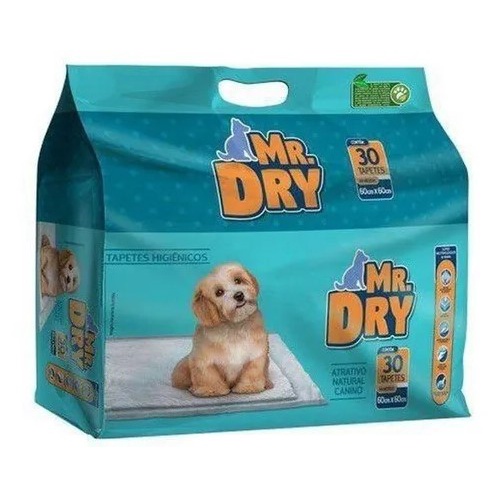 Tapete Higiênico Para Cães Mr. Dry 60x60 cm 30 Unidades em Oferta na Shopee
