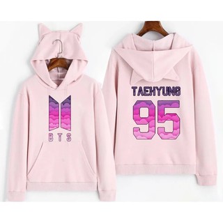 Moletom Canguru Orelhinhas Bts Taehyung 95 N314 Feminino Unissex