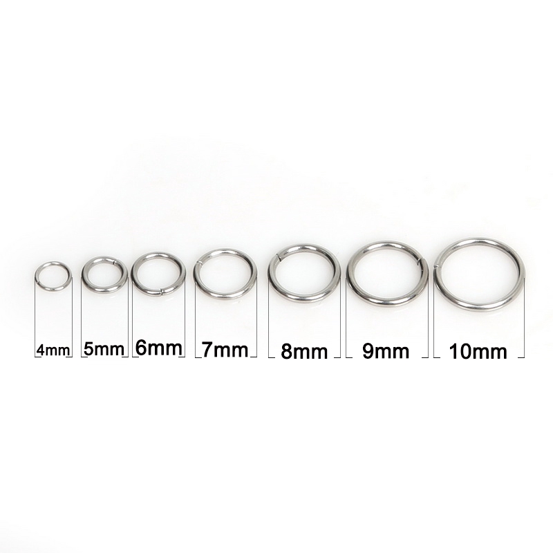 200Pcs 4/5/6/7/8/9/10mm Anéis De Salto De Aço Inoxidável Para Fabricação De Jóias Artesanato