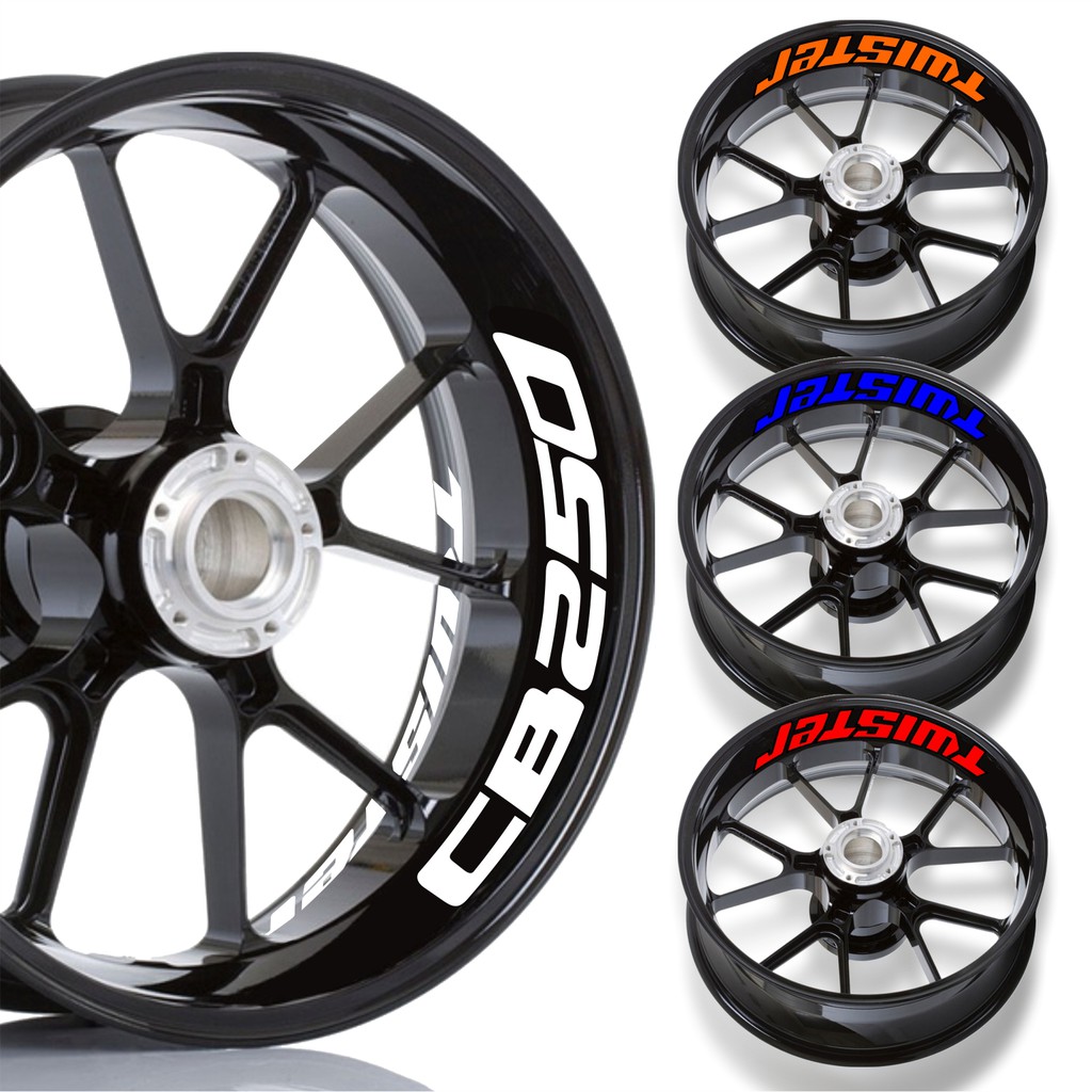 Adesivo Twister CB250 Curvo Fácil Aplicar 35x3 cm Kit 8 unid