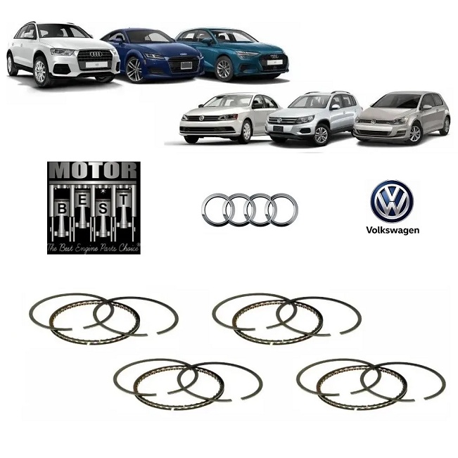 Jogo Anéis Pistão 050mm Audi/Vw A3/A4/A5/A6/A7/A8/TT/Q3/Q5/Fusca/Golf/Jetta/Passat/Tiguan 2.0 16V Tfsi Após 2013 06H198151B/SKU2071
