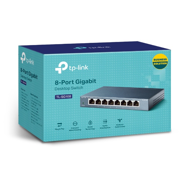 Switch De Mesa De 8 Portas 10/100/1000 Mbps Tl-sg108 - Tp-link