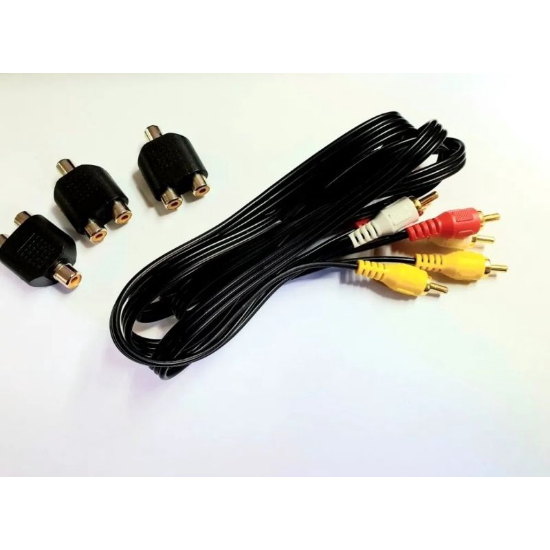 Distribuidor Rca Audio Video 1x2 Splitter Av Dvr Para Duas Tvs