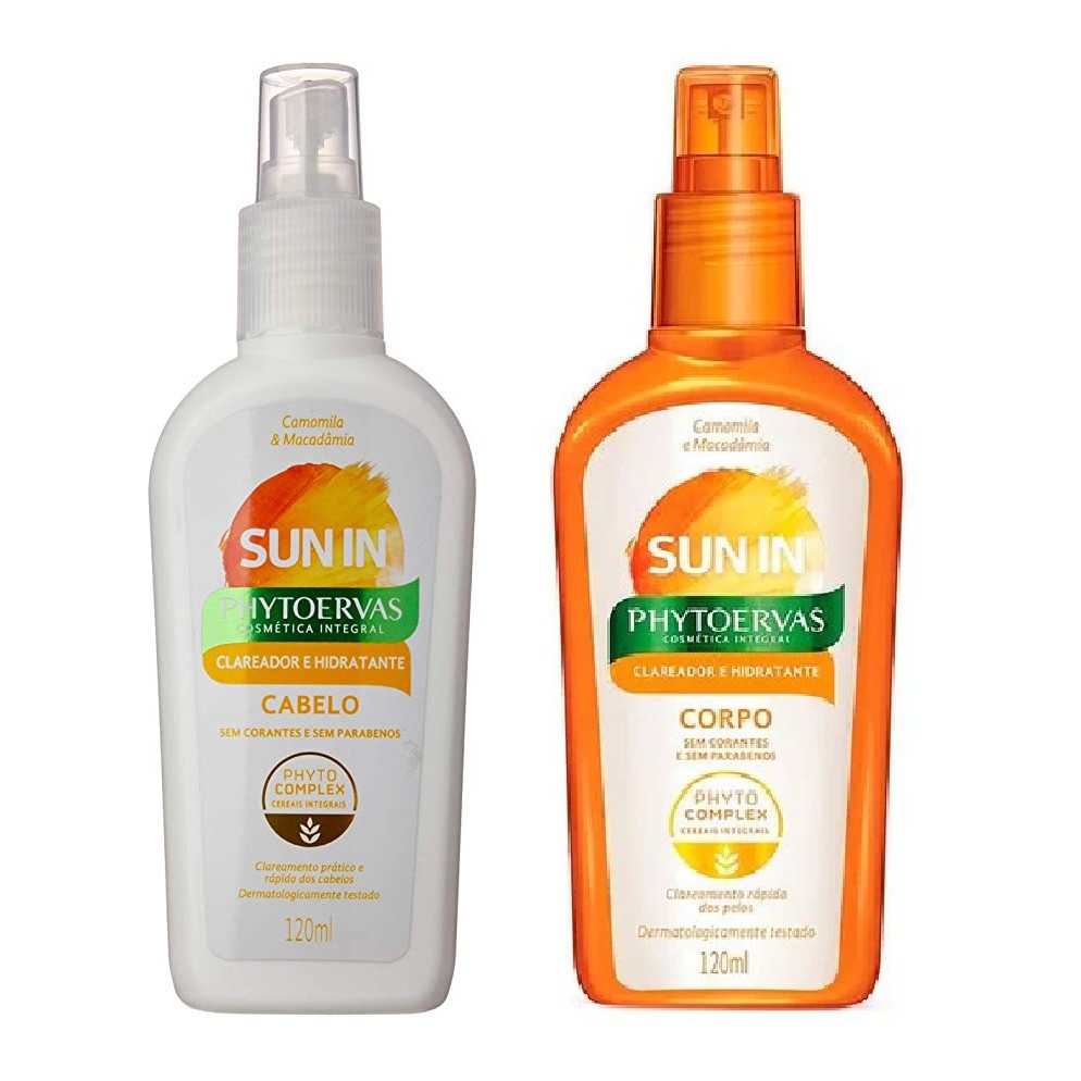 Clareador e Hidratante de Cabelos e Corpo Sun in Phytoervas 120ml ...