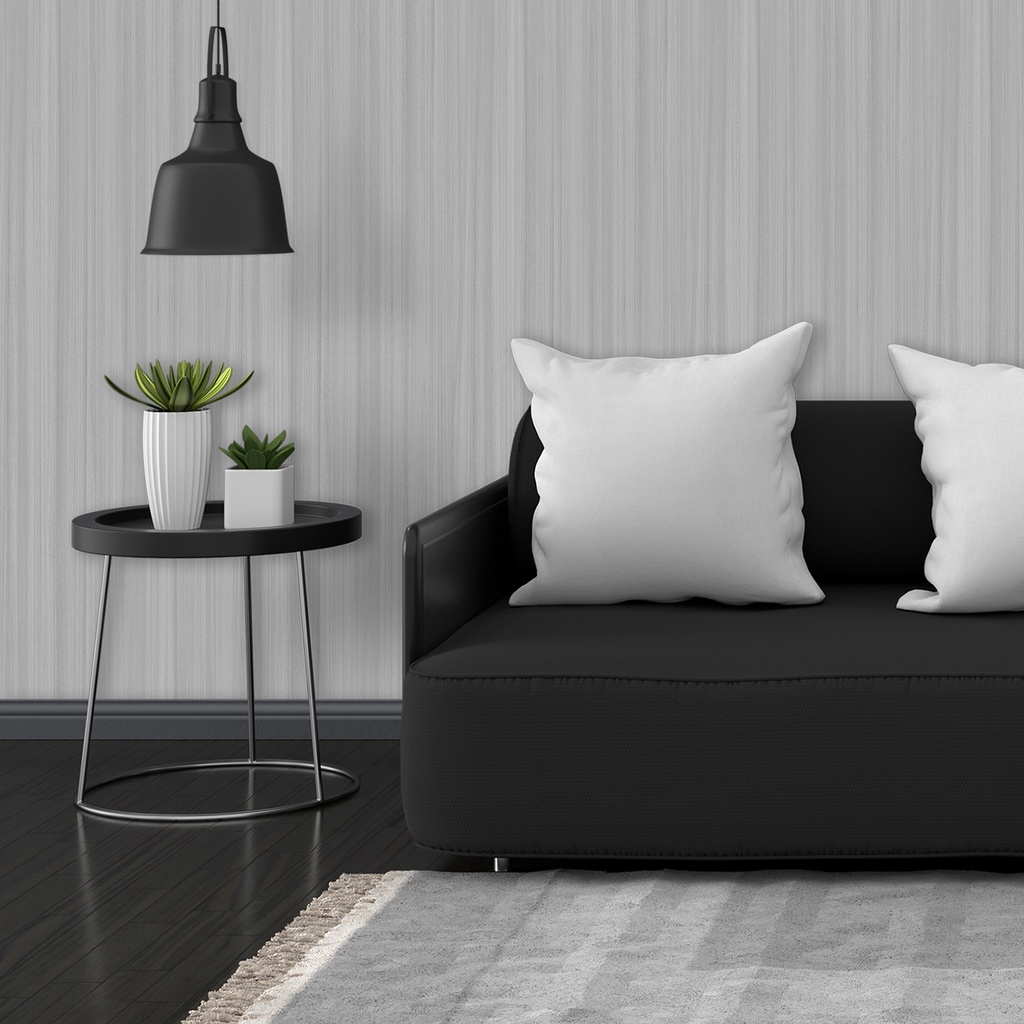 Papel de Parede Ripado Cinza Storm Adesivo Ripado Liso Madeira Cinza Adesivo Lavável - Pro Decor