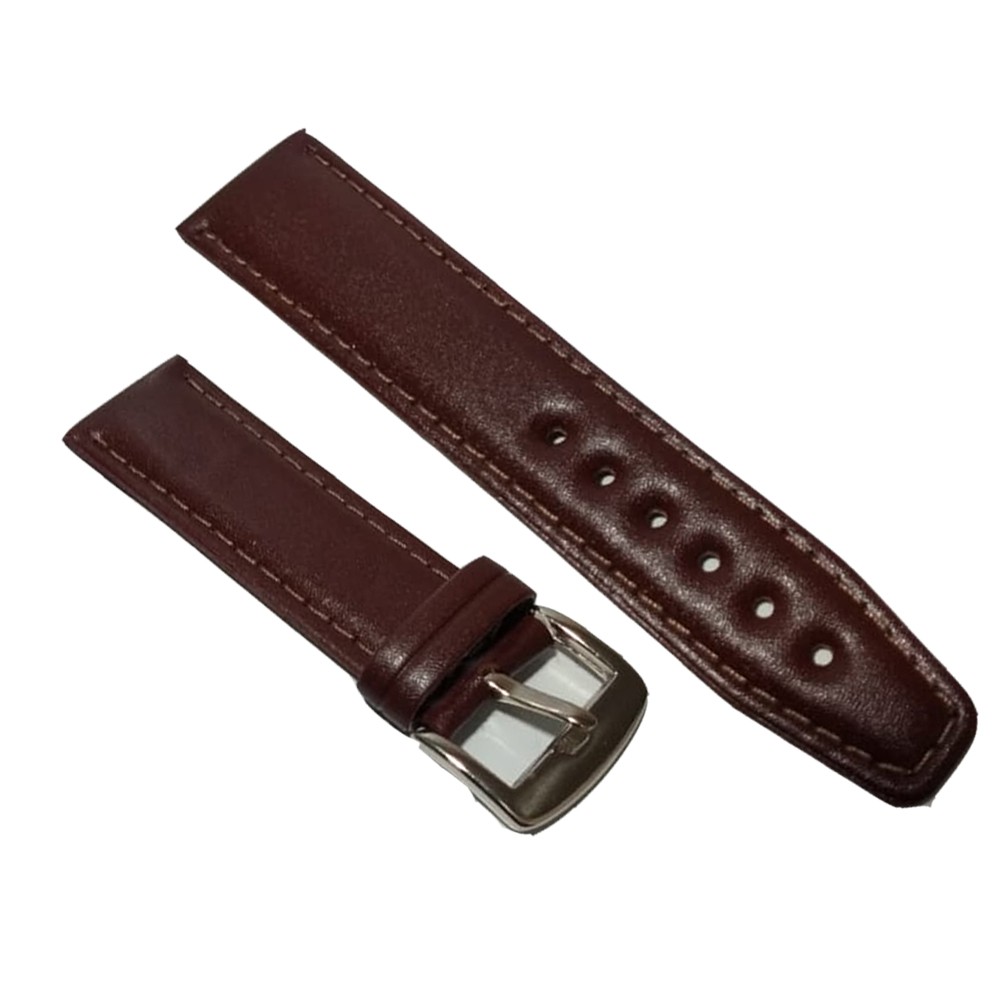Pulseira de Mc Couro Liso Marrom para Relógio Cassio Com encaixe de 20mm