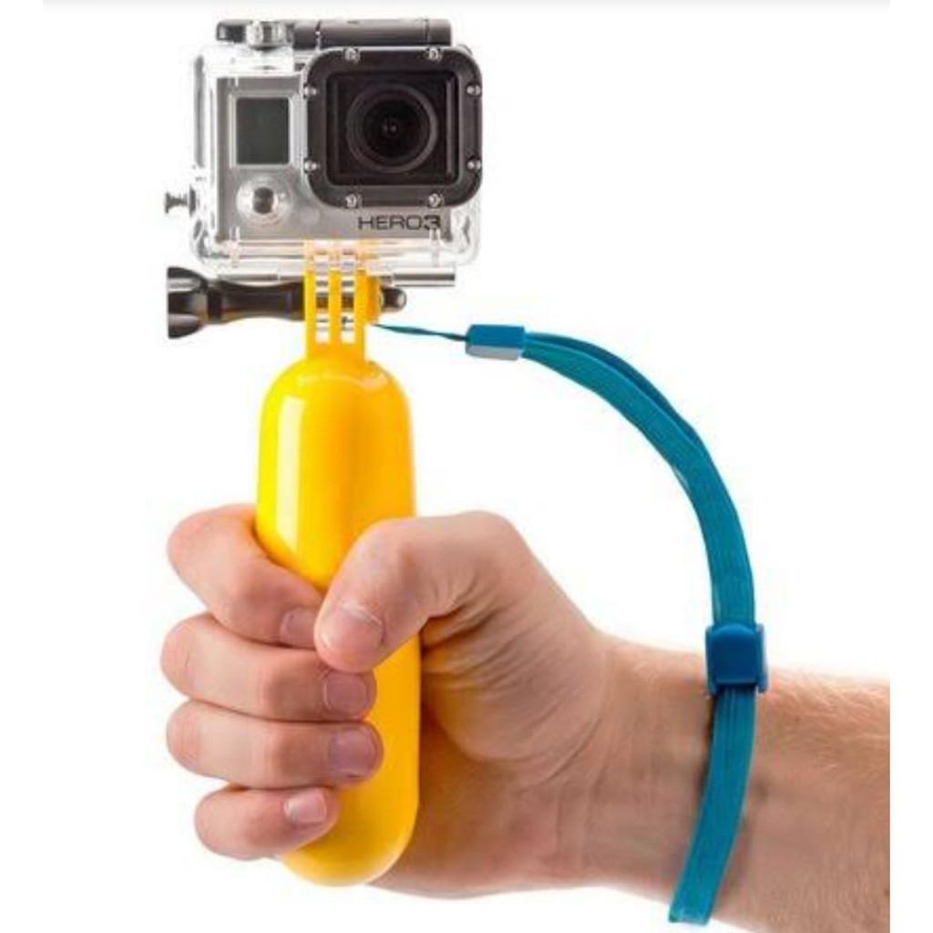 Bastão Boia Flutuante Câmera Gopro Mergulho Acompanha Parafuso E Corda