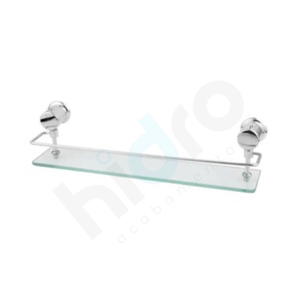 Porta Shampoo Grade Com Vidro(6mm) Reto 30x10 Luxo Para Banheiro