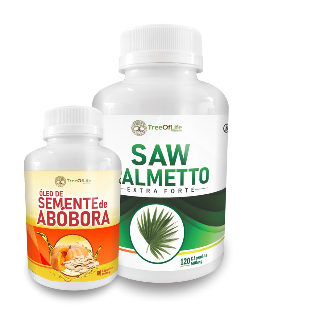 Óleo Semente de Abóbora 1000mg 60 Cáps + Saw 500mg 120 Cáps