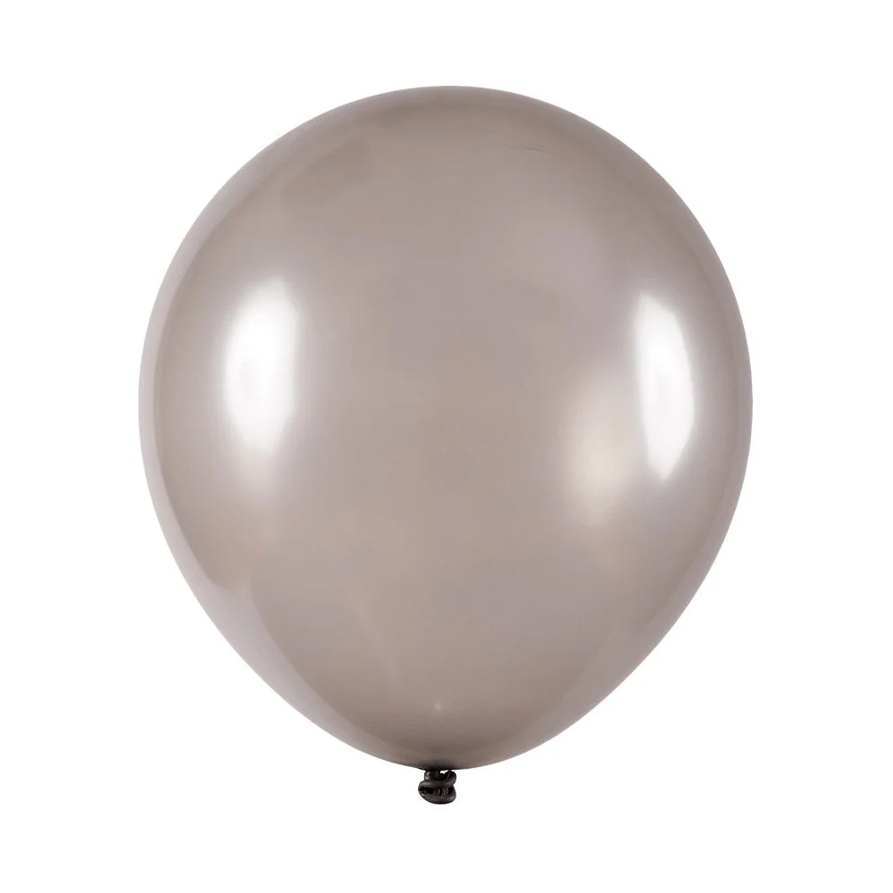 Balão De Festa Redondo Liso - Prata - 12" 30cm - 24 unidades - Art Latex