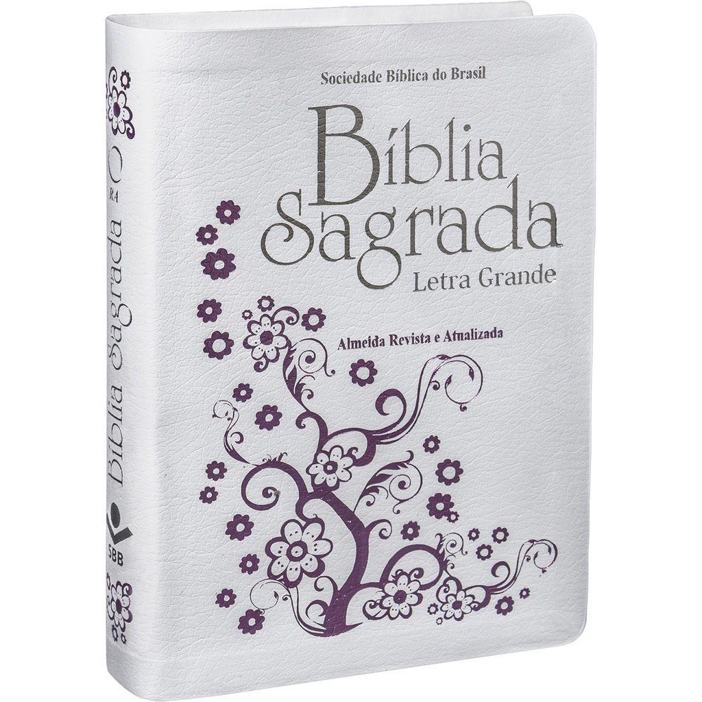 Bíblia Sagrada RA Pequena | Letra Grande | Branca + Capa Protetora Transparente em Oferta na Shopee