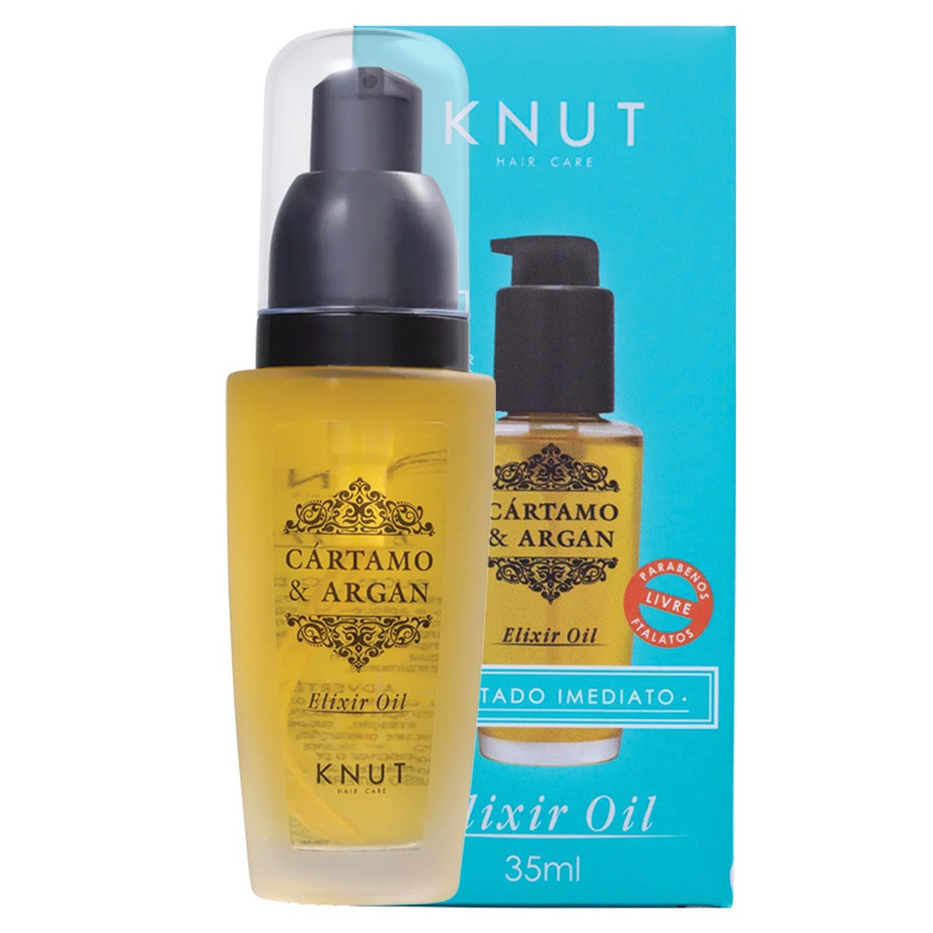 Óleo de Elixir Knut Cártamo & Argan 35ml – Perfume e Brilho Intenso