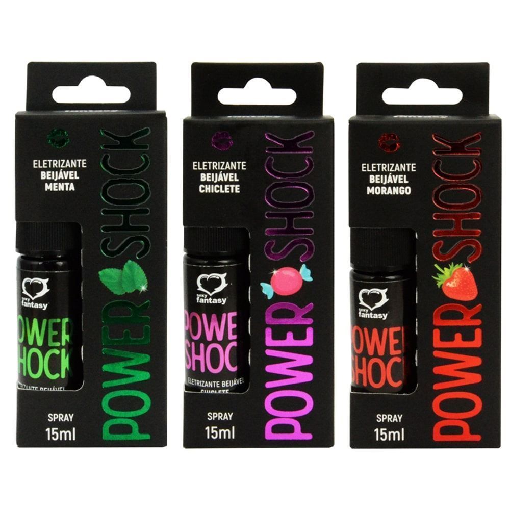 Power Shock Spray Excitante Eletrizante Beijável 15 ml Sexy Fantasy - Produtos Eróticos Sex Shop
