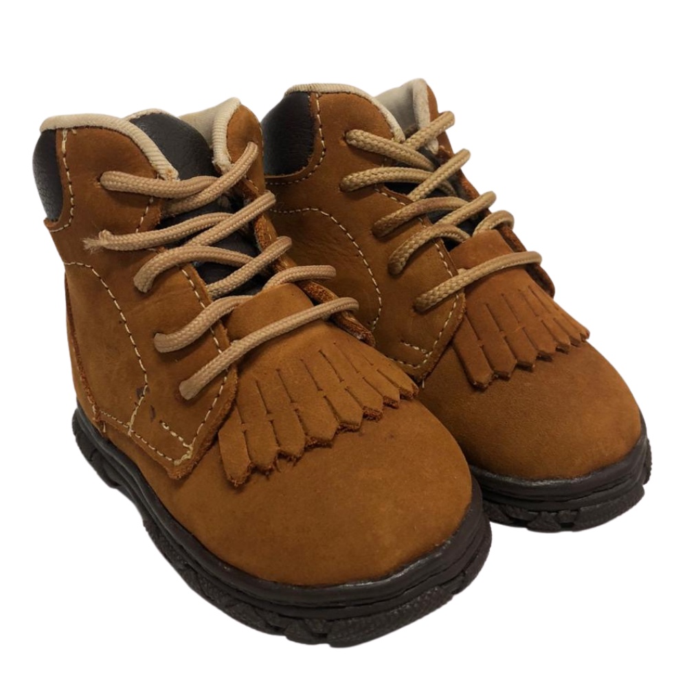 Coturno Infantil Country Big Bull Baby Nobuck Castor Franja