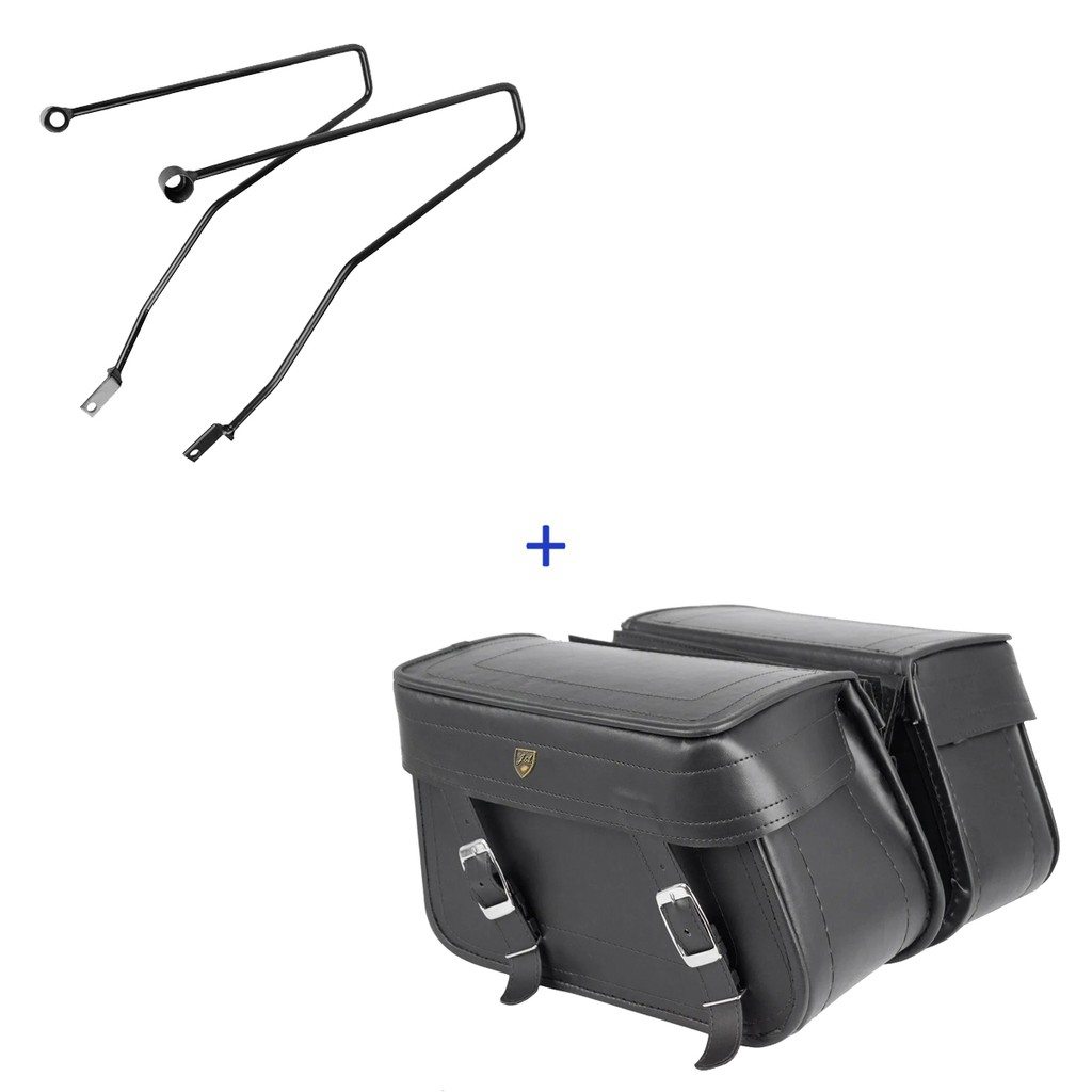Kit Viagem T120 Bonneville Afastador + Alforge Latera Side Bag 18 Litros