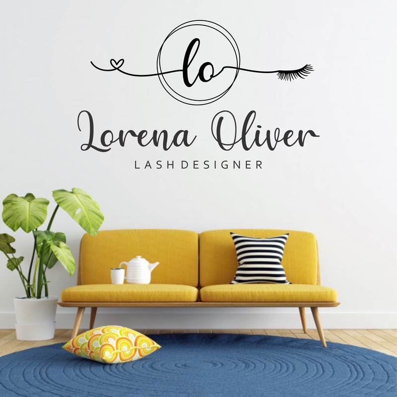 Adesivo Decorativo de Parede Lash Designer Designer de Sobrancelha Personalizado