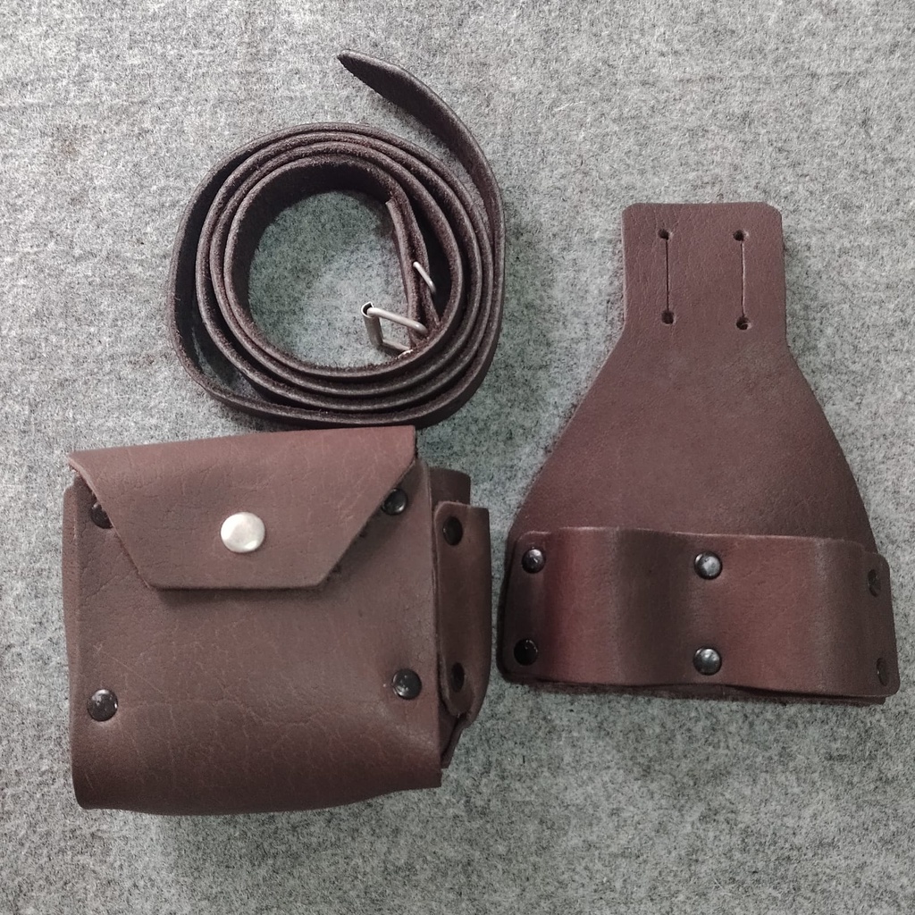 Cinto Porta Ferramentas de Armador Couro Legitimo Cor Marrom Cafe — R$ 44,90 em Shopee
