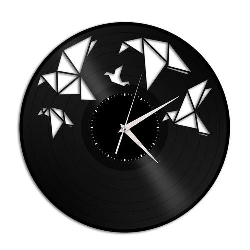 Origami - Relógio Disco De Vinil Decoração