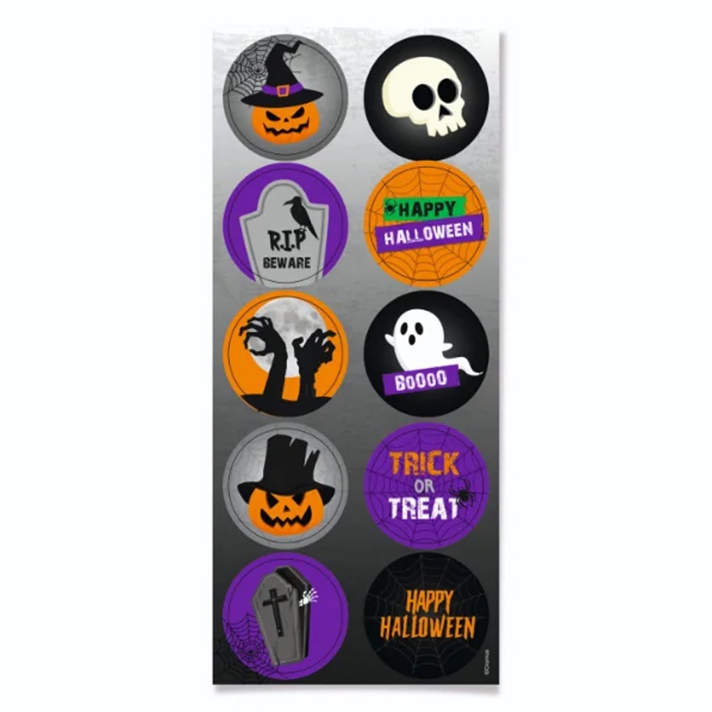 Adesivo Decorativo Redondo "Scary Night" Halloween - 30 unid - Stationery