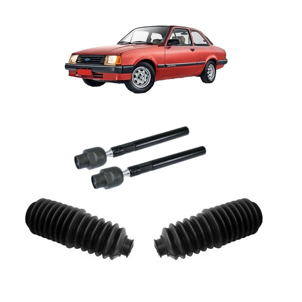 Kit Barra Direção Axial Chevette 80 81 82 83 84 85 86 Coifa
