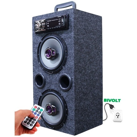 Caixa Residencial Radio Bluetooth + Par Falante 6 Pioneer