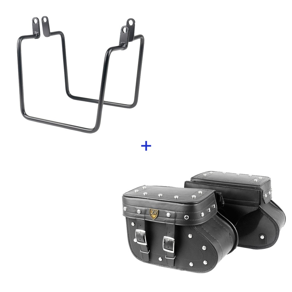 Kit Viagem M800 Boulevard Afastador + Alforge Lateral Botinha 18 Litros com Cravos