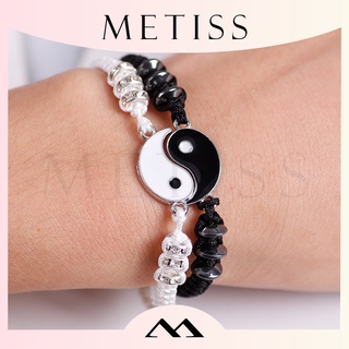 Metiss Pulseira de casal pulseira ajustável tai chi