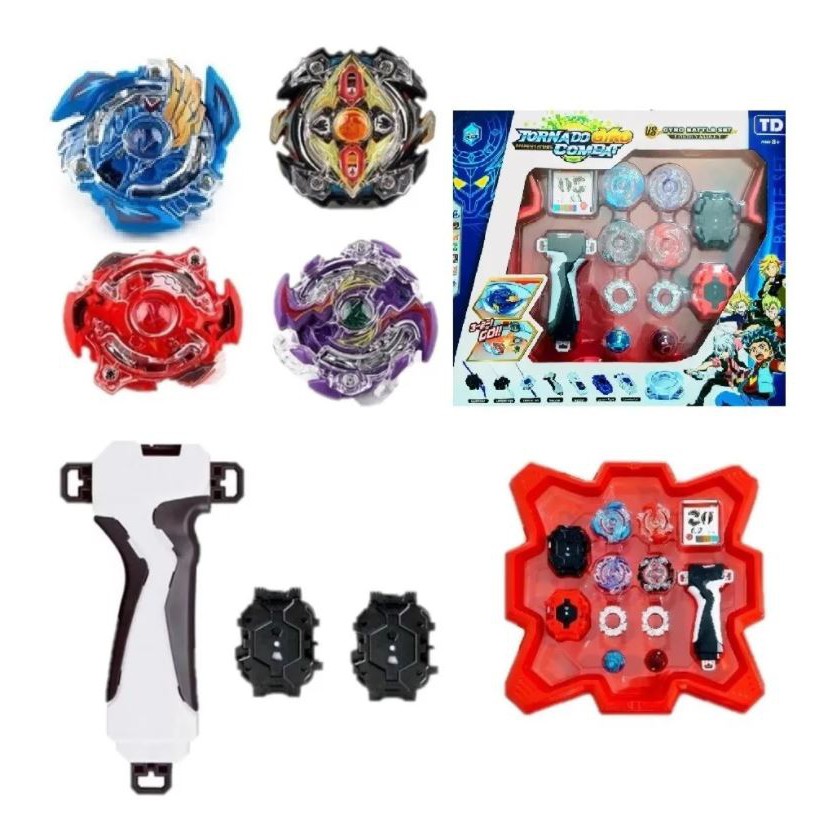 Beyblade Burst Combo Arena + 04 Pçs Beyblade Burst