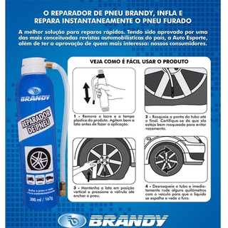 Reparador Pneu Furado Moto Conserto Brandy 190ml #4