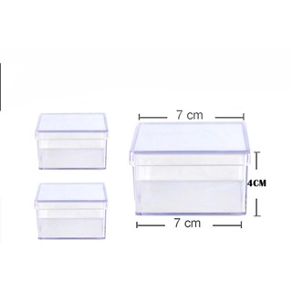 Caixinha acrílica 7x7x4 c/10 unds Transparente em Oferta na Shopee